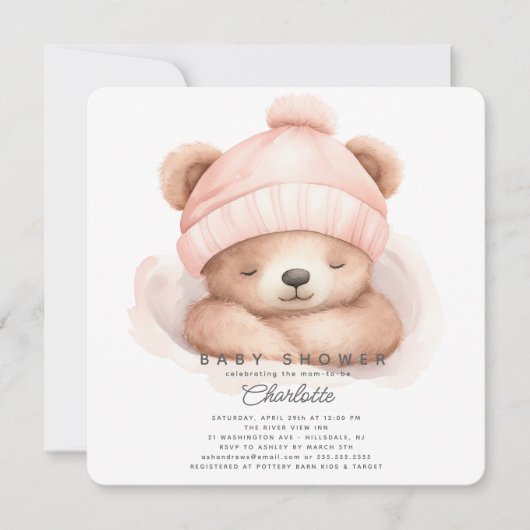 Snuggle Beer Baby shower Uitnodiging (Voorkant)