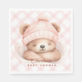 Snuggle Beren Baby showers servetten (Voorkant)