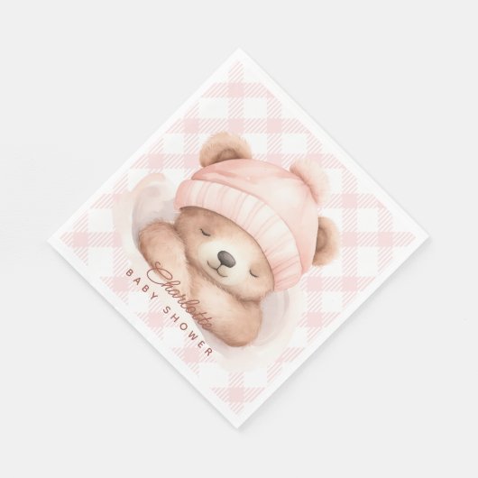 Snuggle Beren Baby showers servetten (Hoek)