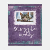 Snuggle Buddy Paars/Blauwgroen Fleece Photo Blanke Deken (Voorkant)