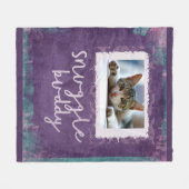 Snuggle Buddy Paars/Blauwgroen Fleece Photo Blanke Deken (Voorkant (Horizontaal))