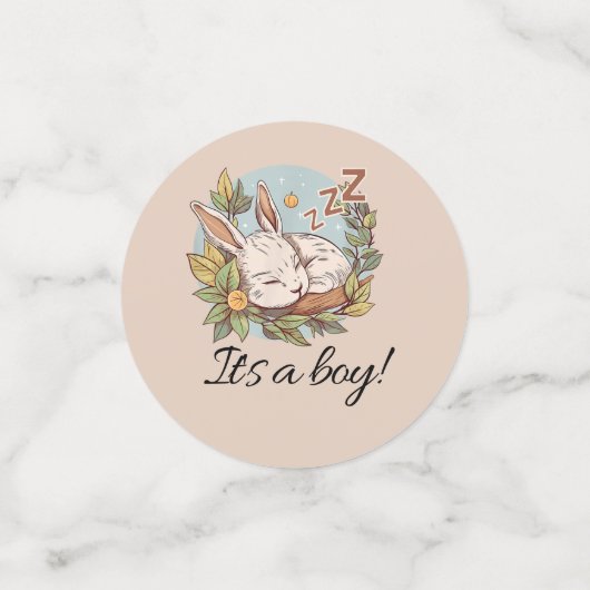 Snuggle Bunny Baby shower Confetti (Kleine voorkant)