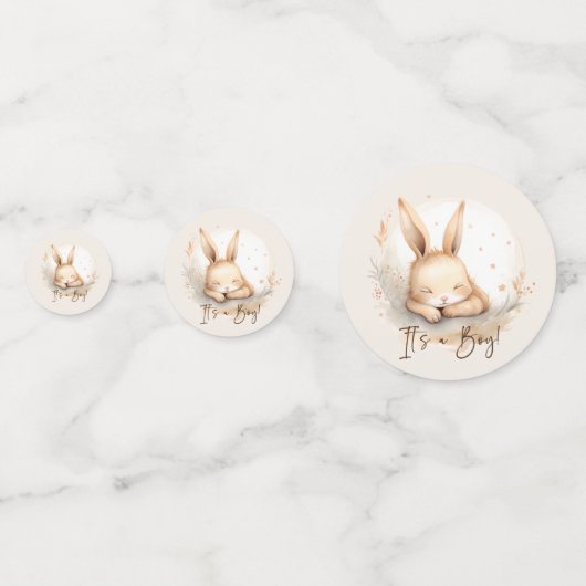 Snuggle Bunny Baby shower Confetti (Voorkanten)