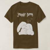 Snuggle Bunny - Funny Sleeping Rabbits T-shirt (Design voorkant)