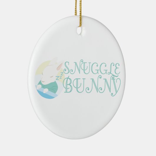 Snuggle Bunny Keramisch Ornament (Rechts)