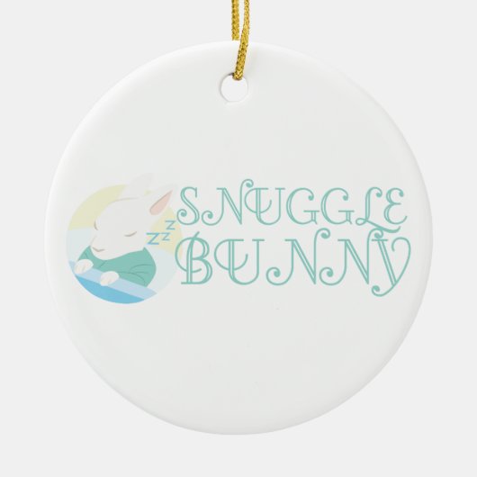 Snuggle Bunny Keramisch Ornament (Voorkant)