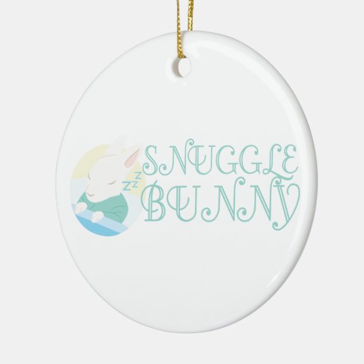 Snuggle Bunny Keramisch Ornament (Links)