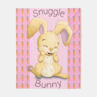 Snuggle Bunny Pink Fleece Blanket Deken