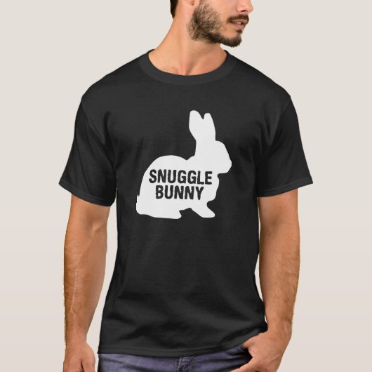Snuggle Bunny Rabbit Leuk Schattige Nieuwigheid T  T-shirt (Voorkant)