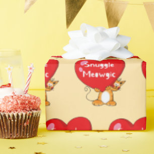 Snuggle Meowgic Funny Cat Pun Art Cadeaupapier