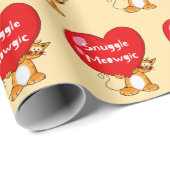Snuggle Meowgic Funny Cat Pun Art Cadeaupapier (Rol Hoek)