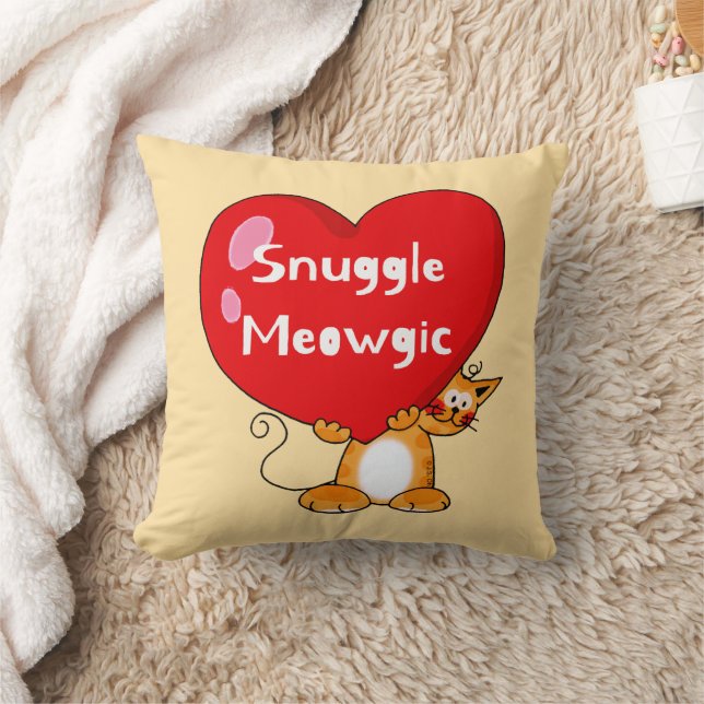 Snuggle Meowgic Funny Cat Pun Art Kussen (Deken)
