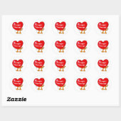 Snuggle Meowgic Funny Cat Pun Art Ronde Sticker (Vel)