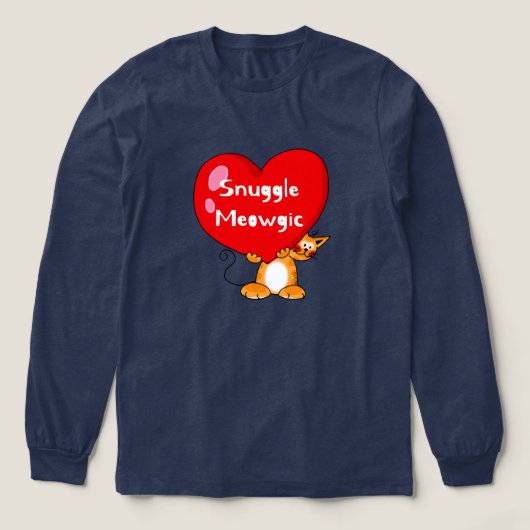 Snuggle Meowgic Funny Cat Pun Art Tri-Blend Shirt (Voorkant)