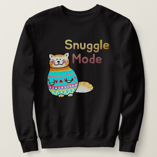Snuggle Mode Cute Ginger Cat Trui (Design voorkant)