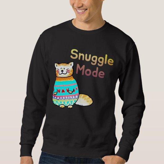 Snuggle Mode Cute Ginger Cat Trui (Voorkant)