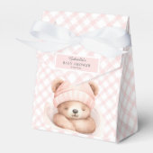 Snuggle Omhoog Beer Baby shower Favor Box Bedankdoosjes (Voorkant Zijde)