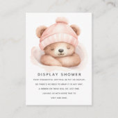 Snuggle Omhoog Beer Gift Display Douche Behuizing Informatiekaartje (Voorkant)