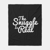 Snuggle omhoog zwart-wit fleece deken (Voorkant)