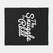 Snuggle omhoog zwart-wit fleece deken (Voorkant (Horizontaal))