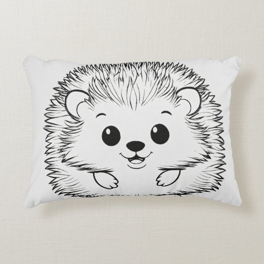 Snuggle Prickles Pillow - Schattige egel Accent Kussen (Voorkant)