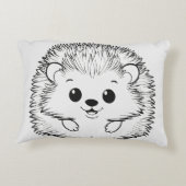 Snuggle Prickles Pillow - Schattige egel Accent Kussen (Achterkant)