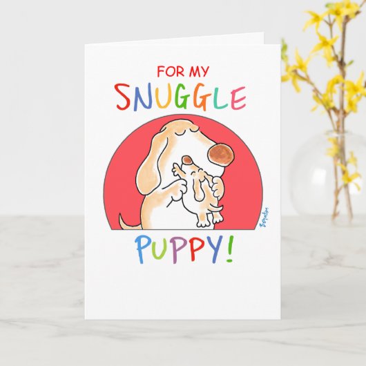 SNUGGLE PUPPY, van Boynton. Kaart (Gele Bloem)