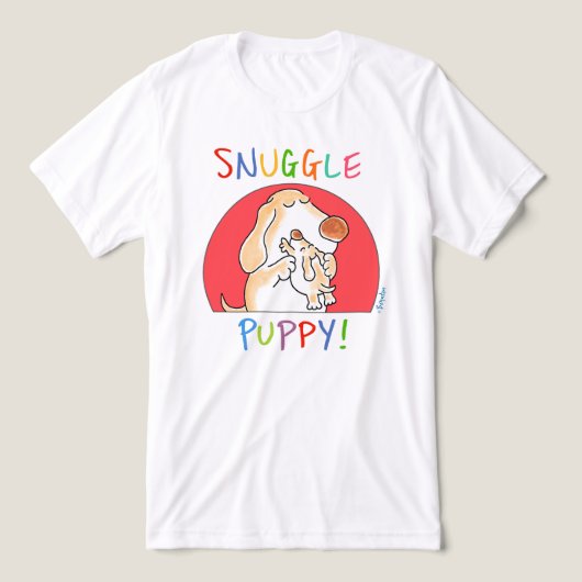 SNUGGLE PUPPY van Sandra Boynton. Tri-Blend Shirt (Design voorkant)