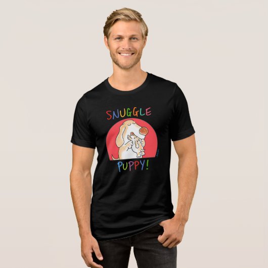 SNUGGLE PUPPY van Sandra Boynton. Tri-Blend Shirt (Voorkant volledig)