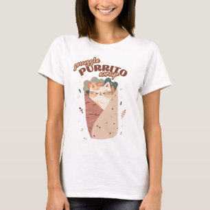Snuggle Purrito Wrap Schattige Cat T-shirt