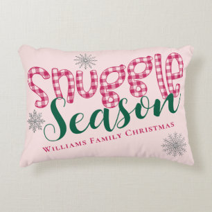 Snuggle Season Buffalo Plaid Winter Gezellige Kers Accent Kussen