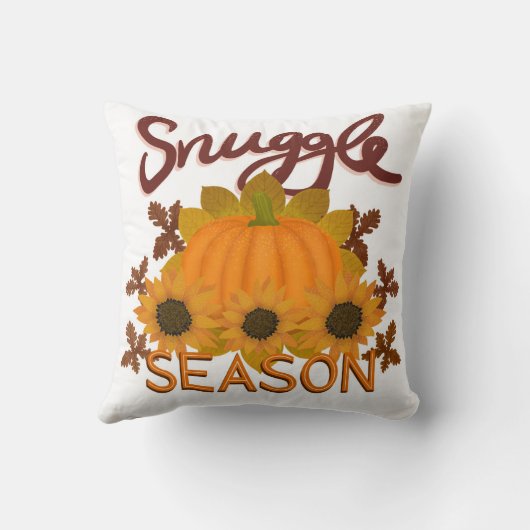“Snuggle Season” Cosy Throw Cushion (Double Sided) Kussen (Achterkant)