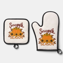 "Snuggle Season" Oven Mitt en Pot Holder Set