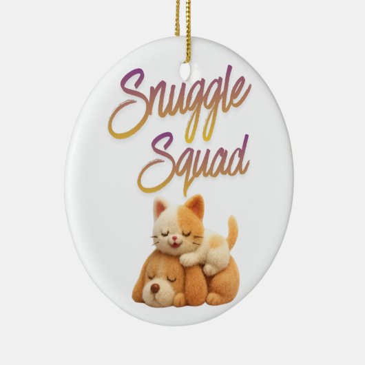 Snuggle Squad  Keramisch Ornament (Rechts)