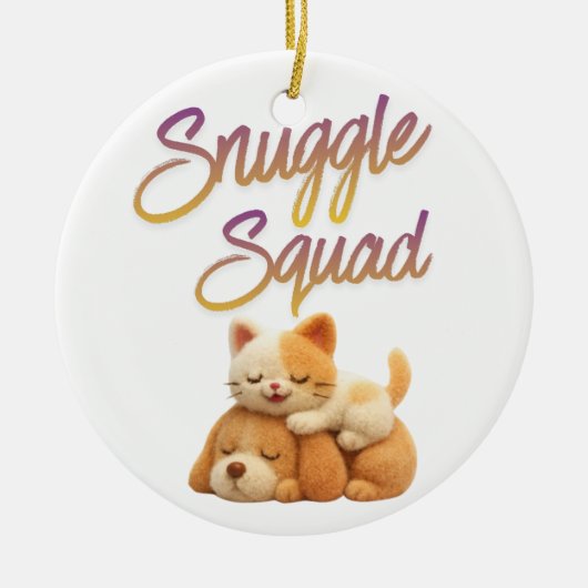 Snuggle Squad  Keramisch Ornament (Voorkant)