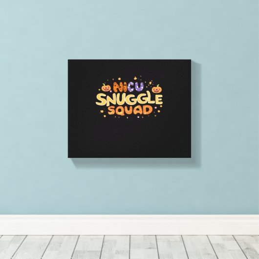 Snuggle Squad NICU Verpleegster Neonatale Verpleeg Canvas Afdruk (Insitu (Houten vloer))