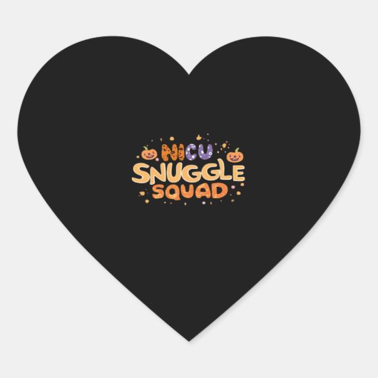 Snuggle Squad NICU Verpleegster Neonatale Verpleeg Hart Sticker (Voorkant)