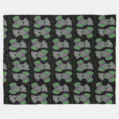 Snuggle Sweet Dreams Teddy-emerald green Fleece Deken (Voorkant (Horizontaal))