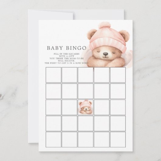 Snuggle Up Beer Baby shower Bingo Game Uitnodiging (Voorkant)