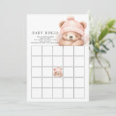 Snuggle Up Beer Baby shower Bingo Game Uitnodiging (Staand voorkant)