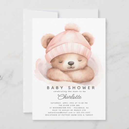 Snuggle Up Beer Baby shower uitnodiging (Voorkant)