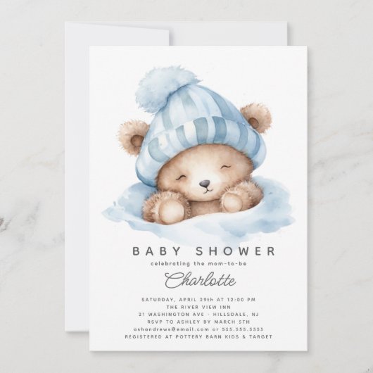 Snuggle Up Beer Baby shower uitnodiging (Voorkant)