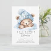 Snuggle Up Beer Baby shower uitnodiging (Staand voorkant)
