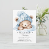 Snuggle Up Beer Baby shower uitnodiging (Staand voorkant)