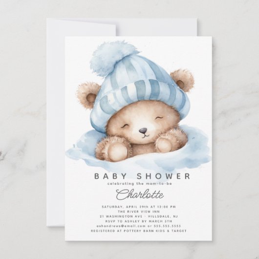 Snuggle Up Beer Baby shower uitnodiging (Voorkant)