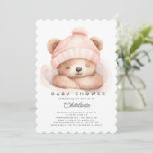Snuggle Up Beer Baby shower uitnodiging (Staand voorkant)