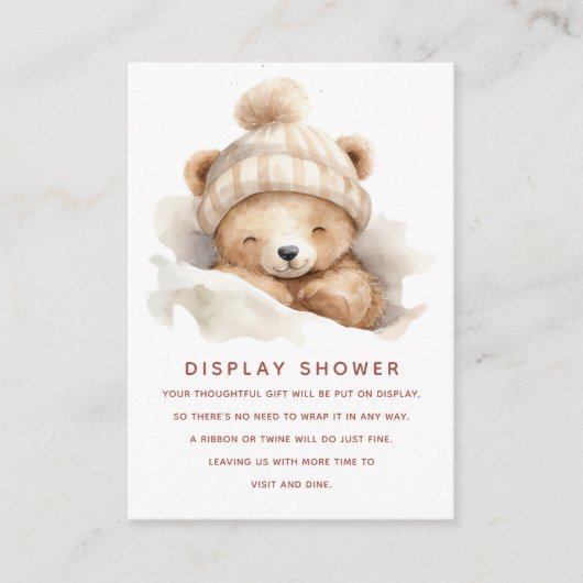 Snuggle Up Beer Gift Display Douche Informatiekaartje (Voorkant)