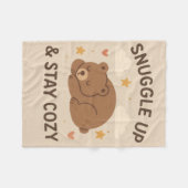 Snuggle up en blijf gezellig 🥱😴 Fleece Deken (Voorkant (Horizontaal))