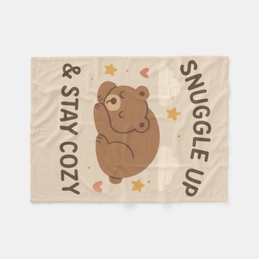 Snuggle up en blijf gezellig 🥱😴 Fleece Deken (Voorkant (Horizontaal))