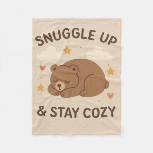 Snuggle up en blijf gezellig 🥱😴 Fleece Deken (Voorkant)